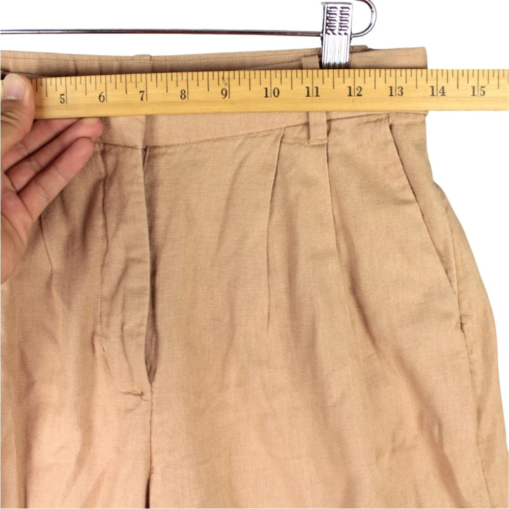 Abercrombie & Fitch Linen Blend Wide Leg Pant Trouser Tan Brown Size Small Baggy - Picture 7 of 10